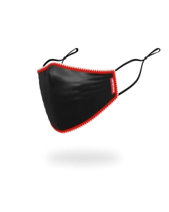 SPRAYGROUND® FACE MASKS ADULT VERTICAL SHARK (BLACK) FORM-FITTING FACE MASK