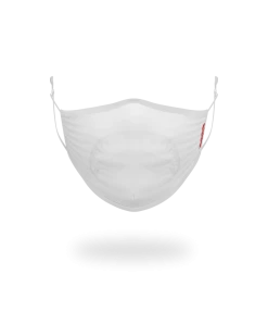 SPRAYGROUND® ADULT WHITE ON WHITE SHARK FORM-FITTING FACE MASK FACE MASKS
