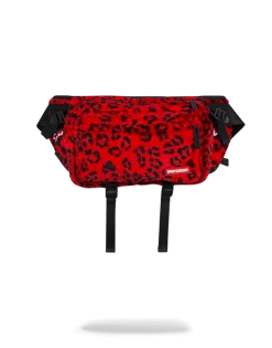 SPRAYGROUND® RED LEOPARD CROSSBODY TRANSPORTER CROSSBODYS