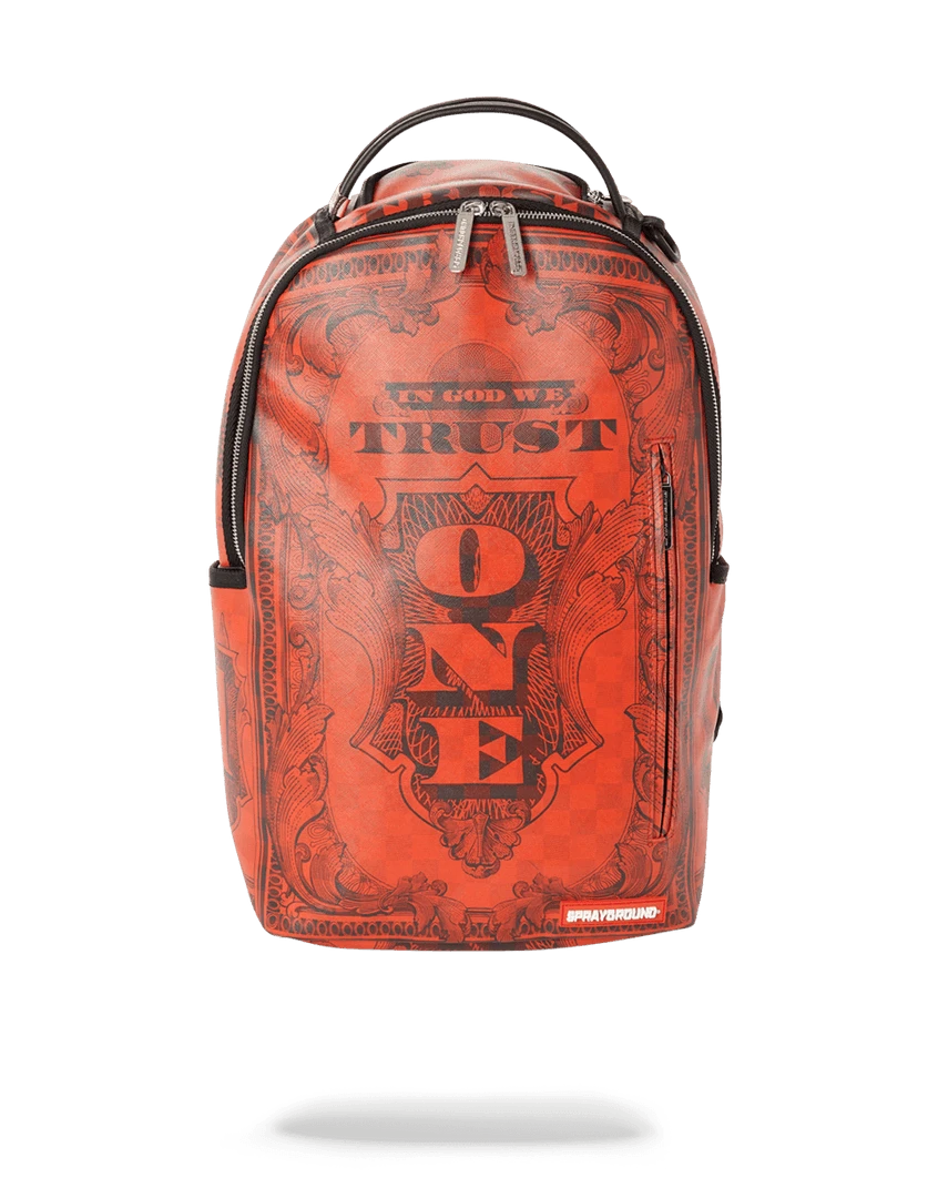 SPRAYGROUND® BACKPACKS IN GOD WE TRUST RED BACKPACK (ONE OF ONE) 3 SPRAYGROUND® BACKPACKS IN GOD WE TRUST RED BACKPACK (ONE OF ONE)