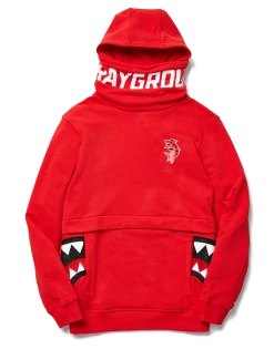 SPRAYGROUND® NINJA FACEMASK HOODIE (RED) APPAREL+GEAR