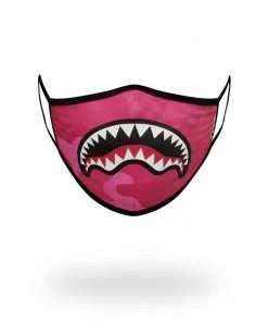 SPRAYGROUND® FACE MASKS PINK ANIME SHARK FORM-FITTING MASK