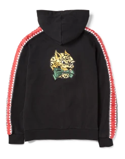 SPRAYGROUND® SHARKTRACK TIGER MONEY ZIPUP HOODIE (BLACK)