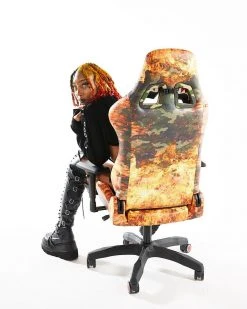 SPRAYGROUND® FIRE CAMO GAMING CHAIR (VEGAN LEATHER) SUPER RARE GAMING CHAIRS