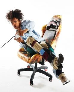 SPRAYGROUND® FIRE CAMO GAMING CHAIR (VEGAN LEATHER) SUPER RARE GAMING CHAIRS