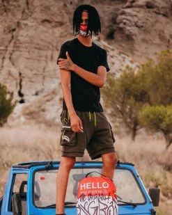 SPRAYGROUND® SHARKS IN PARIS SLIME SHORTS APPAREL+GEAR