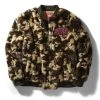 SPRAYGROUND® CAMO BEAR BOMBER FLEECE JACKET APPAREL+GEAR