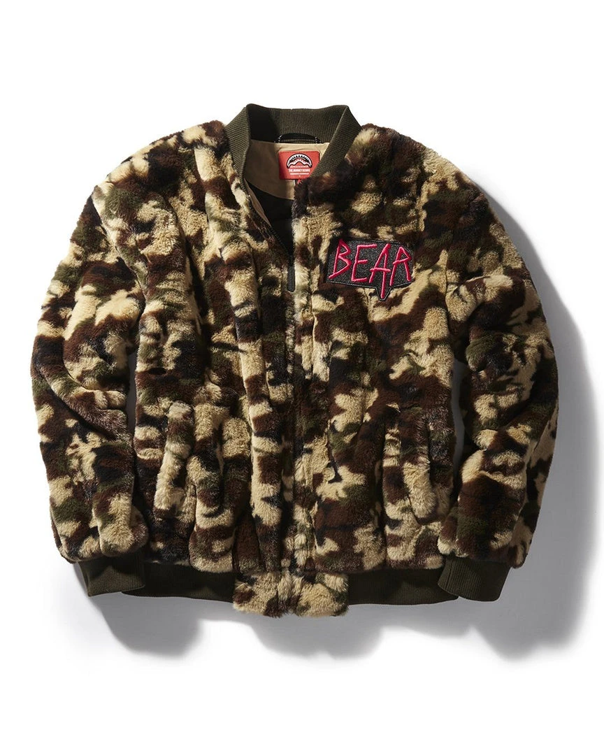 SPRAYGROUND® CAMO BEAR BOMBER FLEECE JACKET APPAREL+GEAR 3 SPRAYGROUND® CAMO BEAR BOMBER FLEECE JACKET APPAREL+GEAR