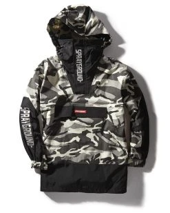 SPRAYGROUND® NIGHT CAMO PULLOVER ANORAK JACKET APPAREL+GEAR
