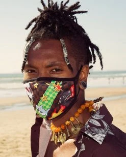 SPRAYGROUND® WTF THUNDER SHARK FACE MASK FACE MASKS