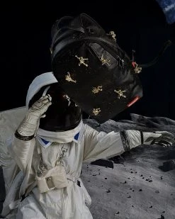 SPRAYGROUND® THE LOST IN SPACE BACKPACK (10 3D GOLD METAL ASTRONAUTS)