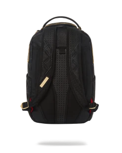 SPRAYGROUND® BAGS NOIR QUILT GOLD CHAIN SHARK BACKPACK (DLXV)