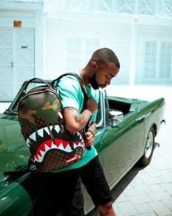 SPRAYGROUND® CAMO DRIP SHARKS IN PARIS BACKPACK (DLXV) BAGS