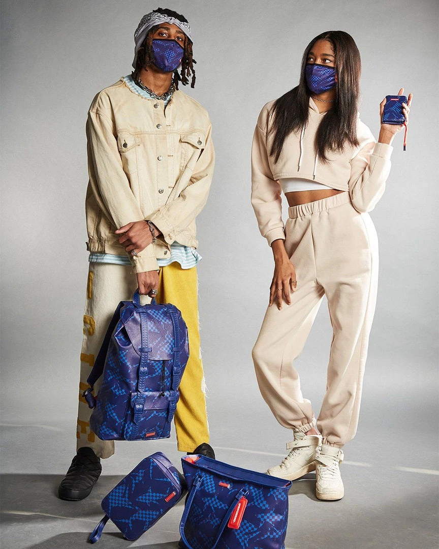 SPRAYGROUND® BAGS SHARK CHECK (BLUE) TOILETRY 13 SPRAYGROUND® BAGS SHARK CHECK (BLUE) TOILETRY