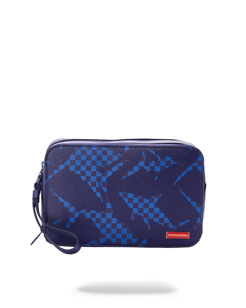 SPRAYGROUND® BAGS SHARK CHECK (BLUE) TOILETRY 3 SPRAYGROUND® BAGS SHARK CHECK (BLUE) TOILETRY
