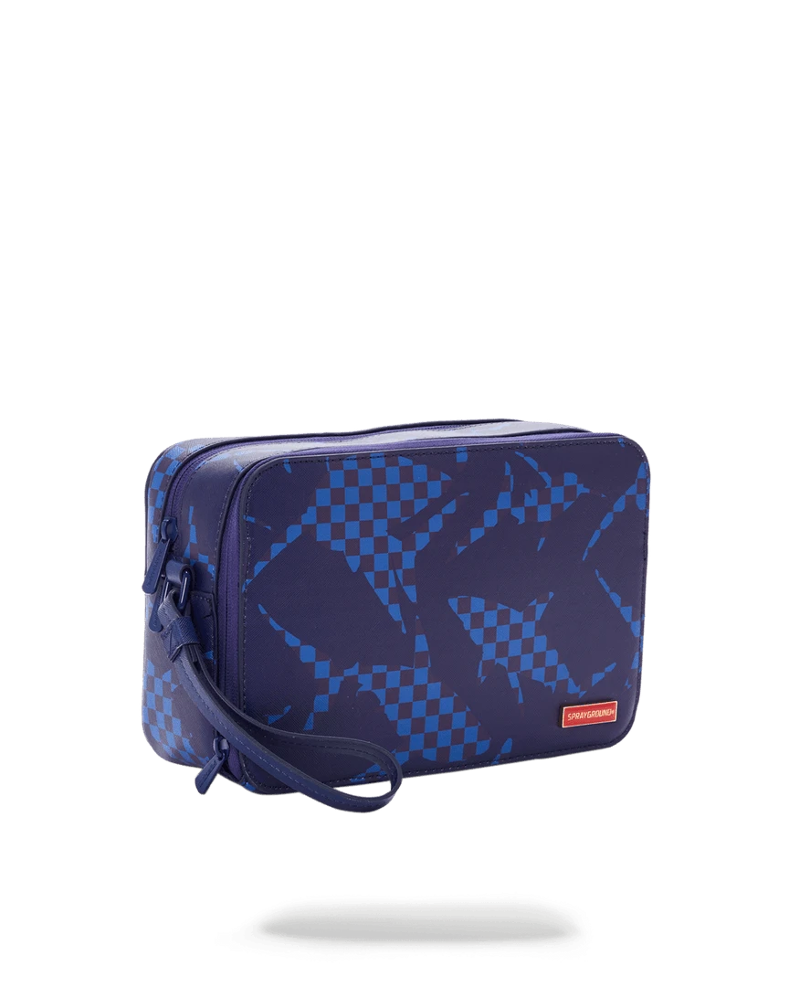 SPRAYGROUND® BAGS SHARK CHECK (BLUE) TOILETRY 5 SPRAYGROUND® BAGS SHARK CHECK (BLUE) TOILETRY