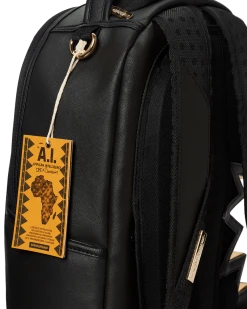 SPRAYGROUND® A.i.3 SHARK BITE BLACK GOLD BACKPACK (DLXV)
