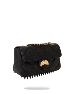 SPRAYGROUND® NOIR QUILT GOLD CHAIN SHARK HANDBAG