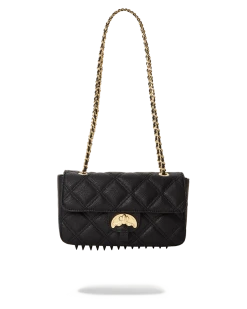 SPRAYGROUND® NOIR QUILT GOLD CHAIN SHARK HANDBAG