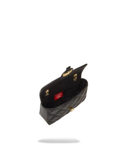 SPRAYGROUND® NOIR QUILT GOLD CHAIN SHARK HANDBAG