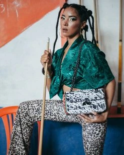 SPRAYGROUND® HANDBAGS NIGHT NIGHT SHARKCHAIN HANDBAG