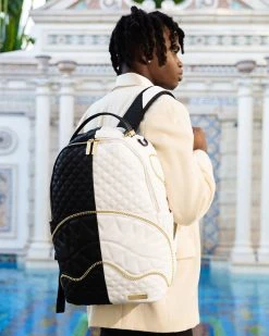 SPRAYGROUND® LEVELED UP SPLIT QUILT SHARK BACKPACK (DLXV)