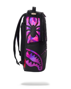 SPRAYGROUND® BACKPACKS CAZZU IRIDESCENT CUT & SEW SPIDER SKULL SHARK BACKPACK (DLXV)