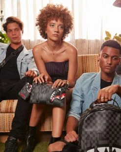 SPRAYGROUND® CROSSOVER CLUTCHES XTC GREY SHARKS IN PARIS CROSSOVER CLUTCH