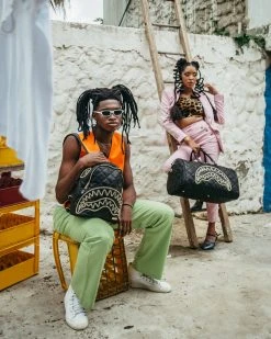 SPRAYGROUND® NOIR QUILT GOLD CHAIN SHARK SAVAGE BACKPACK BAGS