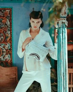 SPRAYGROUND® SPLIT THE CHECK (PEARL) CARGO CROSSBODY BAGS