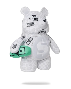 SPRAYGROUND® BAGS SPLIT THE CHECK (PEARL) MONEY BEAR TEDDYBEAR BACKPACK