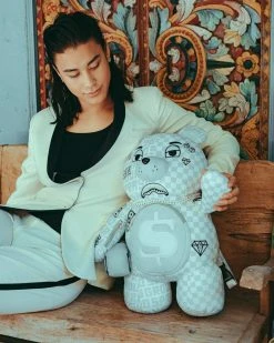 SPRAYGROUND® BAGS SPLIT THE CHECK (PEARL) MONEY BEAR TEDDYBEAR BACKPACK
