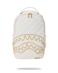 SPRAYGROUND® RIVIERA LE BLANC GOLD CHAIN SHARK BACKPACK (DLXV) BAGS