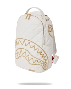SPRAYGROUND® RIVIERA LE BLANC GOLD CHAIN SHARK BACKPACK (DLXV) BAGS