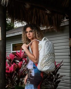 SPRAYGROUND® RIVIERA LE BLANC GOLD CHAIN SHARK BACKPACK (DLXV) BAGS