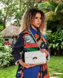 SPRAYGROUND® RIVIERA LE BLANC GOLD CHAIN SHARK HANDBAG BAGS