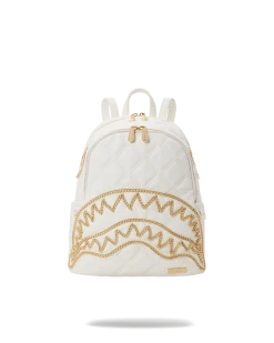 SPRAYGROUND® RIVIERA LE BLANC GOLD CHAIN SHARK SAVAGE BACKPACK BAGS