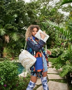 SPRAYGROUND® RIVIERA LE BLANC GOLD CHAIN SHARK SAVAGE BACKPACK BAGS