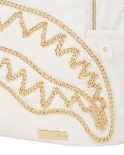 SPRAYGROUND® RIVIERA LE BLANC GOLD CHAIN SHARK SAVAGE BACKPACK BAGS