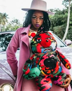 SPRAYGROUND® CAMOBURST MONEYBEAR TEDDYBEAR BACKPACK BAGS