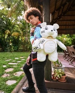 SPRAYGROUND® RIVIERA LE BLANC GOLD CHAIN MONEYBEAR TEDDYBEAR BACKPACK BAGS