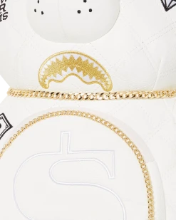 SPRAYGROUND® RIVIERA LE BLANC GOLD CHAIN MONEYBEAR TEDDYBEAR BACKPACK BAGS
