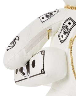 SPRAYGROUND® RIVIERA LE BLANC GOLD CHAIN MONEYBEAR TEDDYBEAR BACKPACK BAGS