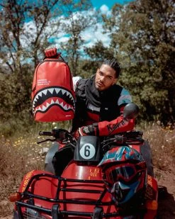 SPRAYGROUND® SHARK CENTRAL (RED) (DLXV) NEW ARRIVALS