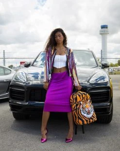 SPRAYGROUND® TIGER COZY VELOUR FUR BACKPACK