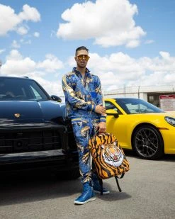 SPRAYGROUND® TIGER COZY VELOUR FUR BACKPACK