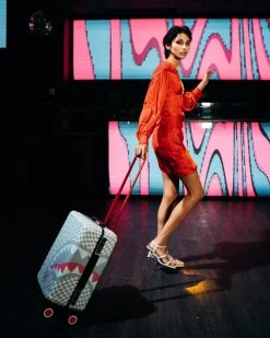 SPRAYGROUND® ROSE ALL DAY LA PALAIS SHARKNAUTICS HARDSHELL CARRY-ON LUGGAGE