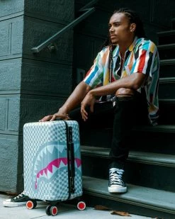 SPRAYGROUND® ROSE ALL DAY LA PALAIS SHARKNAUTICS HARDSHELL CARRY-ON LUGGAGE