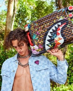 SPRAYGROUND® GARDEN OF SHARKS SHARKNAUTICS HARDSHELL CARRY-ON LUGGAGE