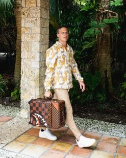 SPRAYGROUND® XTC SHARKS IN PARIS CUT & SEW VEGAN LEATHER CARRY-ON LUGGAGE